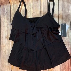 Kenneth Cole Swimsuit Black Tankini Size Small